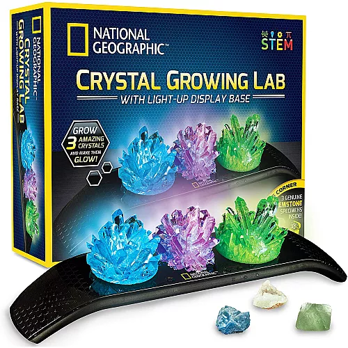 Научный STEM набор Три кристалла на подставке от NATIONAL GEOGRAPHIC Научный STEM набор Три кристалла на подставке от NATIONAL GEOGRAPHIC