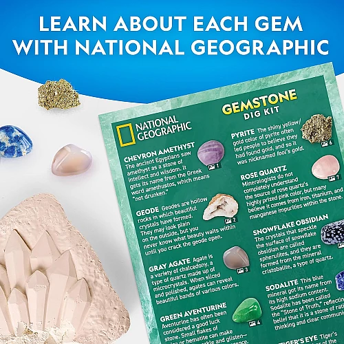 Набор для раскопок Драгоценные камни (10 камней) от NATIONAL GEOGRAPHIC Набор для раскопок Драгоценные камни (10 камней) от NATIONAL GEOGRAPHIC