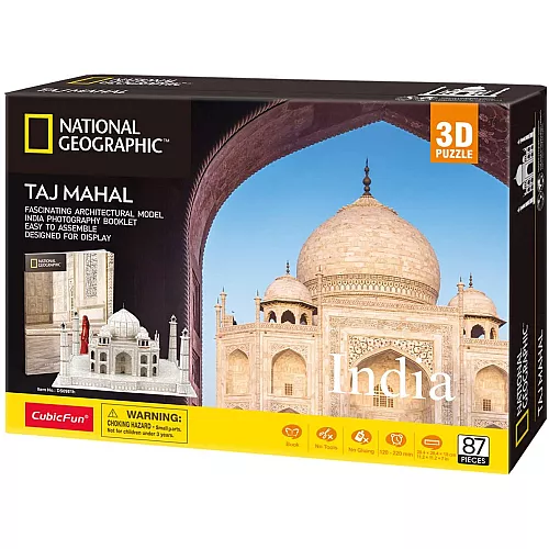 Розвиваючий 3D пазл Тадж-Махал Індія (87 деталей) від NATIONAL GEOGRAPHIC CubicFun Розвиваючий 3D пазл Тадж-Махал Індія (87 деталей) від NATIONAL GEOGRAPHIC CubicFun