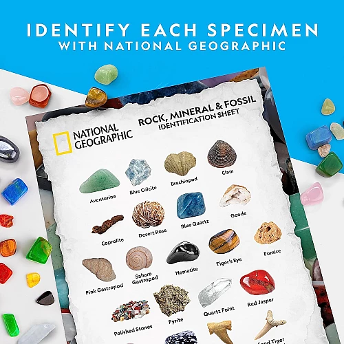Научный STEM набор Камни, минералы и окаменелости от NATIONAL GEOGRAPHIC Научный STEM набор Камни, минералы и окаменелости от NATIONAL GEOGRAPHIC