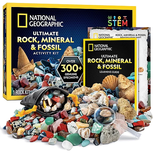 Научный STEM набор Камни, минералы и окаменелости от NATIONAL GEOGRAPHIC Научный STEM набор Камни, минералы и окаменелости от NATIONAL GEOGRAPHIC