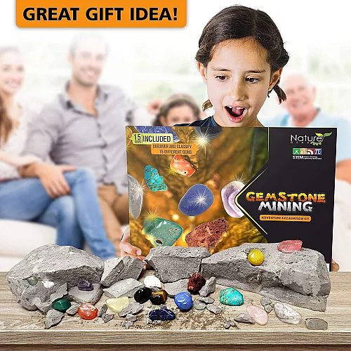 Науковий STEM набір 15 каменів від Nature Gear Науковий STEM набір 15 каменів від Nature Gear