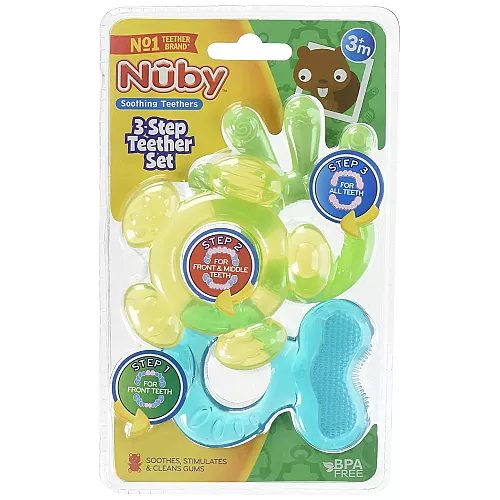 Набор прорезывателей 3 Step Soothing (3 шт) от Nuby Набор прорезывателей 3 Step Soothing (3 шт) от Nuby