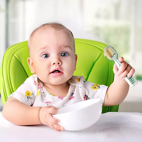 Розвиваючий сенсорний набір силіконових ложок Pre-Spoon GOOtensils (2 шт) від NumNum Розвиваючий сенсорний набір силіконових ложок Pre-Spoon GOOtensils (2 шт) від NumNum