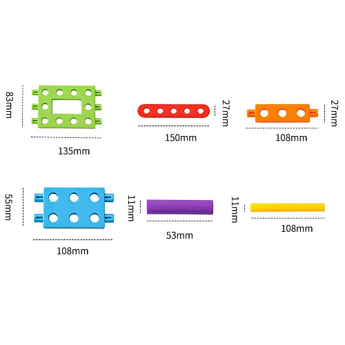 Розвиваючий STEM набір Веселе будівництво (92 деталі) від Obetty