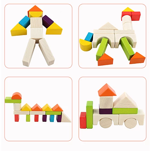 Дерев'яний конструктор Будівельні блоки (30 елементів) від Obetty