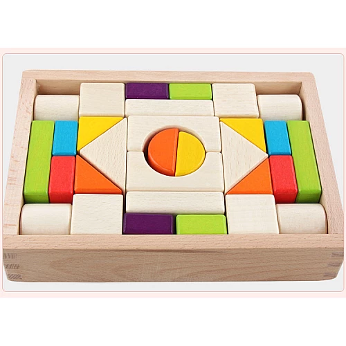 Дерев'яний конструктор Будівельні блоки (30 елементів) від Obetty