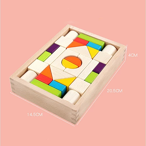 Дерев'яний конструктор Будівельні блоки (30 елементів) від Obetty