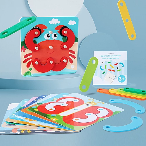 Деревянный конструктор Алфавит и цифры от Obetty