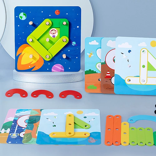 Деревянный конструктор Алфавит и цифры от Obetty