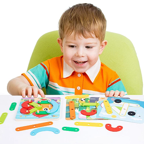 Деревянный конструктор Алфавит и цифры от Obetty