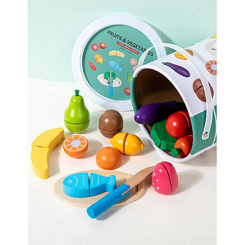 Розвиваючий набір Фрукти та овочі на липучках від Obetty