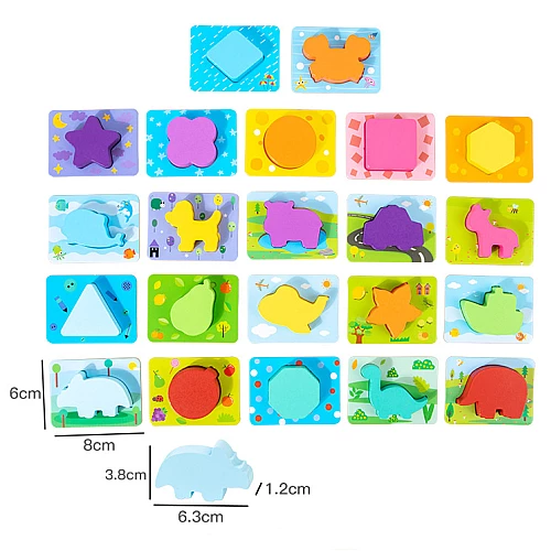 Развивающий пазл-вкладыш Цвета и формы от Obetty