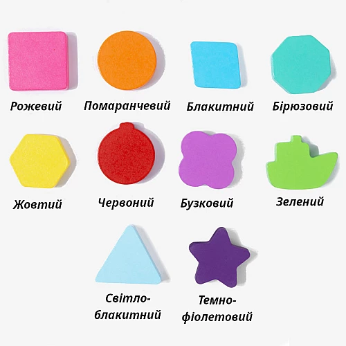 Развивающий пазл-вкладыш Цвета и формы от Obetty