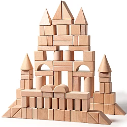 Развивающий конструктор Деревянные кубики (100 деталей) от Obetty