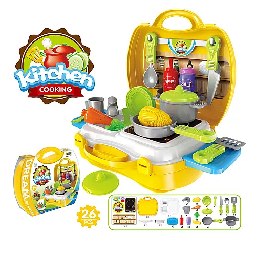 Развивающий игровой набор Кухня в чемоданчике (26 предметов) от Obetty