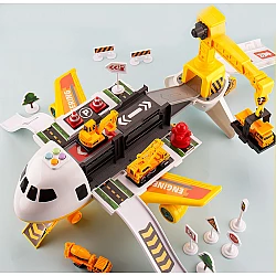 Развивающий набор Самолет со строительной техникой от Obetty