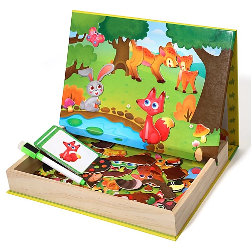 Дерев'яна магнітна дошка Лісові тварини від Obetty