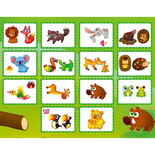 Дерев'яна магнітна дошка Лісові тварини від Obetty