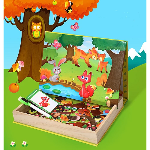 Дерев'яна магнітна дошка Лісові тварини від Obetty