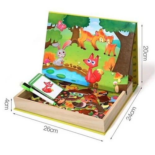 Дерев'яна магнітна дошка Лісові тварини від Obetty