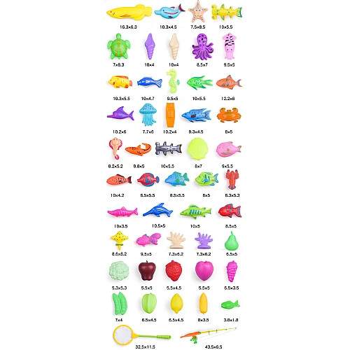 Развивающий набор Магнитная рыбалка (45 предметов) от Obetty