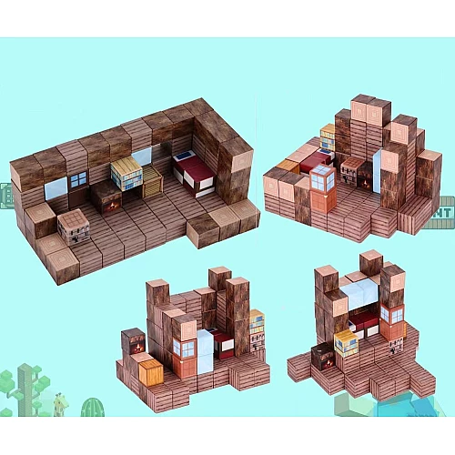 Магнітний конструктор Майнкрафт Minecraft Дерев'яний будиночок (80 деталей) від Obetty Магнітний конструктор Майнкрафт Minecraft Дерев'яний будиночок (80 деталей) від Obetty