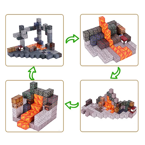 Магнітний конструктор Майнкрафт Minecraft Розвідка (128 деталей) від Obetty Магнітний конструктор Майнкрафт Minecraft Розвідка (128 деталей) від Obetty