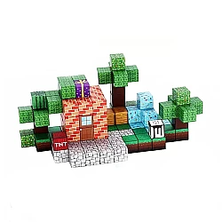Магнитный конструктор Майнкрафт Minecraft Сад (108 блоков) от Obetty