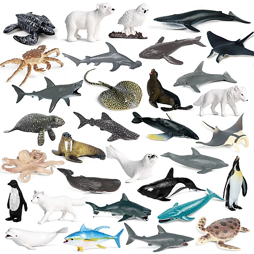 Набор фигурок Морские животные (32 шт) от Obetty