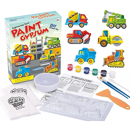 Набор для создания гипсовых магнитов Строительная техника от Obetty