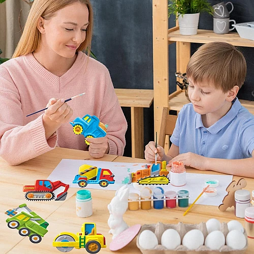 Набор для создания гипсовых магнитов Строительная техника от Obetty