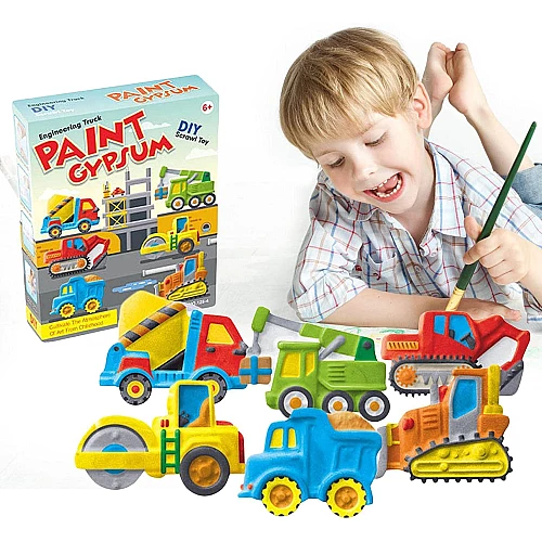 Набор для создания гипсовых магнитов Строительная техника от Obetty