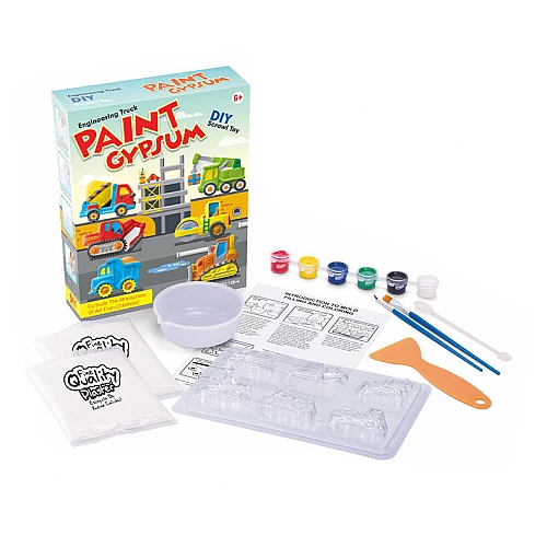 Набор для создания гипсовых магнитов Строительная техника от Obetty