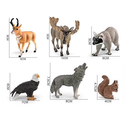 Розвиваючий набір фігурок Тварини (6 шт) від Obetty