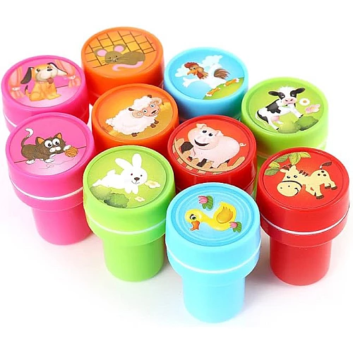 Розвиваючий набір штампів Тварини на фермі від Obetty