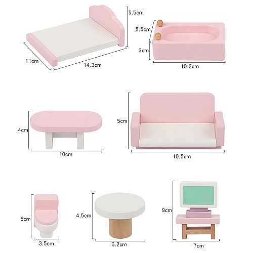 Развивающий набор игрушечной мебели (22 предмета) от Obetty