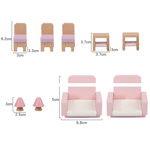 Развивающий набор игрушечной мебели (22 предмета) от Obetty