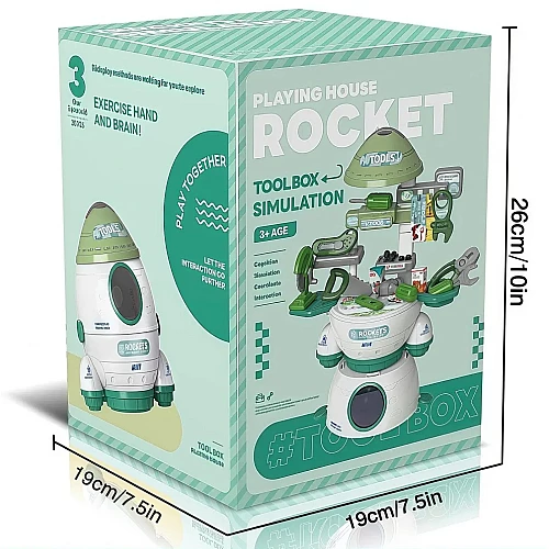 Развивающий набор инструментов Ракета (32 шт) от Obetty