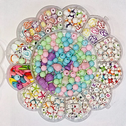 Набор разноцветного бисера для детского творчества от Obetty