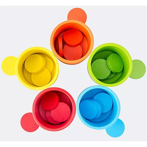 Набір для сортування та рахунку Різнокольорові чашки від Obetty