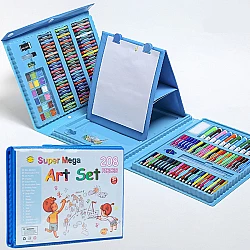 Набор для рисования с мольбертом голубой (208 предметов) от Obetty