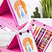 Набор для рисования с мольбертом розовый (208 предметов) от Obetty