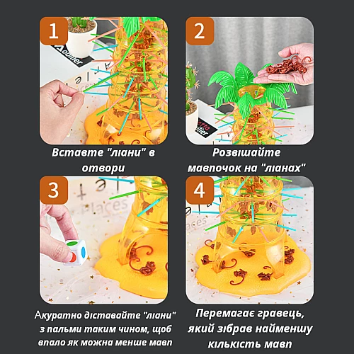 Настільна гра Мавпочки-акробати від Obetty Настільна гра Мавпочки-акробати від Obetty