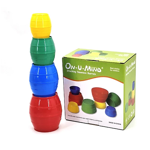 Развивающий набор пирамидка Бочонки от Obetty