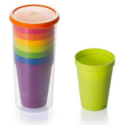 Набор для сортировки и счета Разноцветные чашки (6 шт) от Obetty