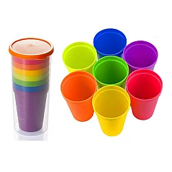 Набір для сортування та рахунку Різнокольорові чашки (6 шт) від Obetty