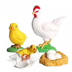 Развивающий набор фигурки Жизненный цикл курицы (4 шт) от Obetty