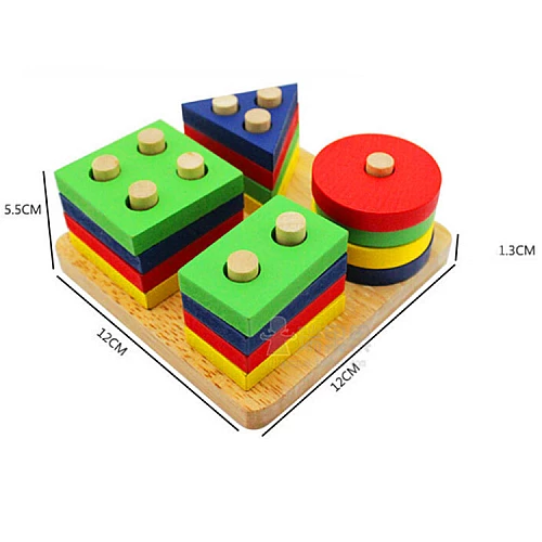 Іграшка сортер Різнокольорові геометричні фігури від Obetty