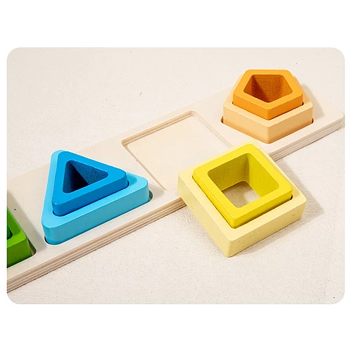 Развивающая игрушка Монтессори Разноцветные фигуры от Obetty